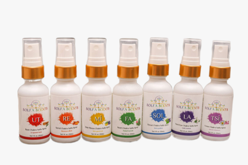 white background image of Set of seven, including all solfa sprays