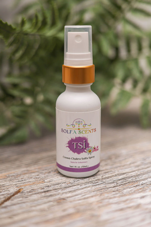 Discover front image of TSI crown chakra Essential Oil, a Premium Aromatherapy Blends. Available at Solfascents